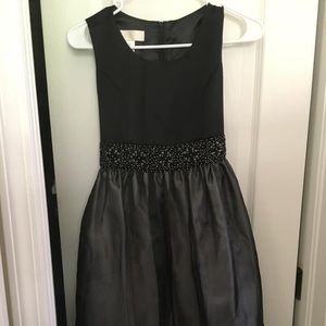 Girls size 14.5 formal black/silver dress